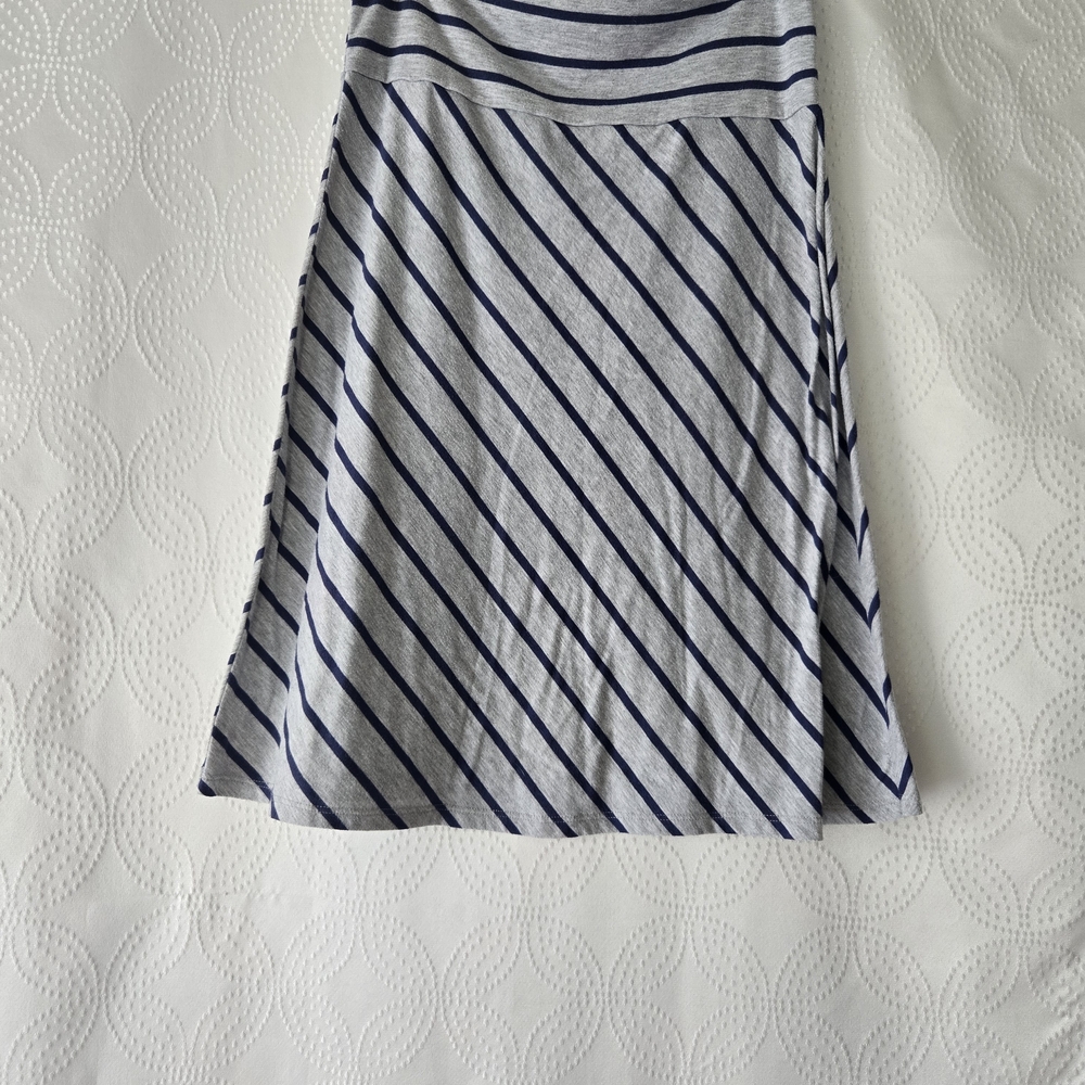 Universal Thread Navy and Gray A-Line Skirt